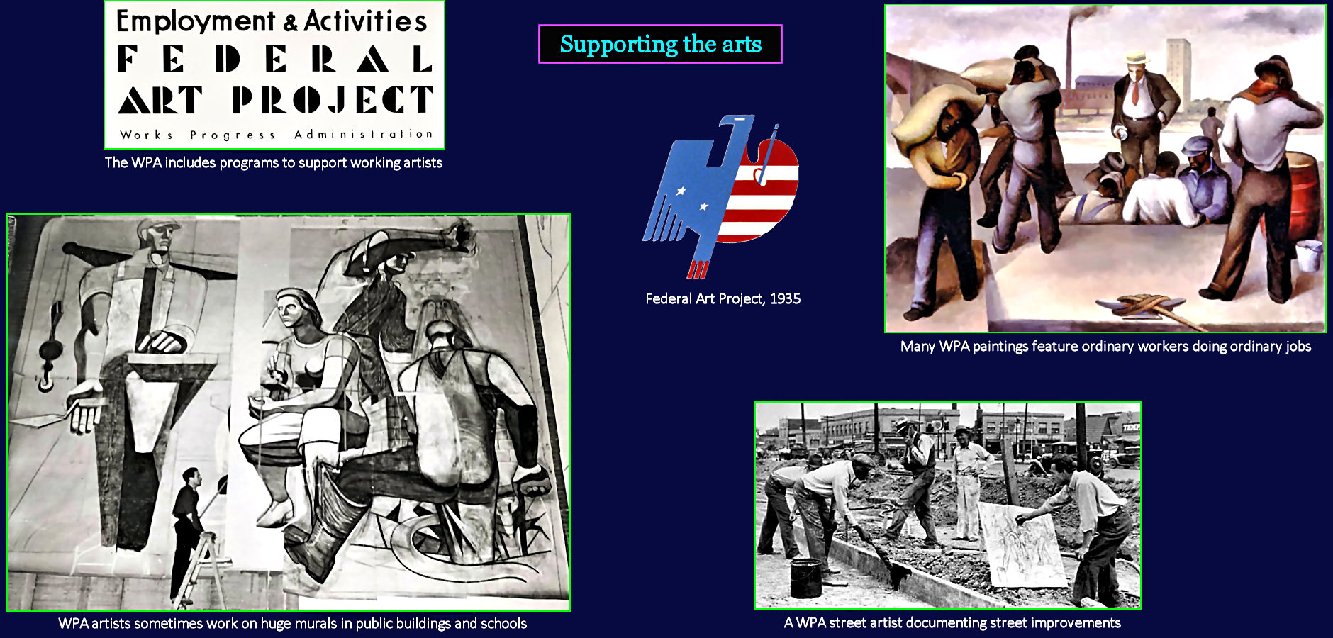 Federal Art Project and murals, 1930s